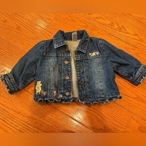 Disney Store Winnie the Pooh Denim Jacket Baby Girls 6–9 Months Embroidered